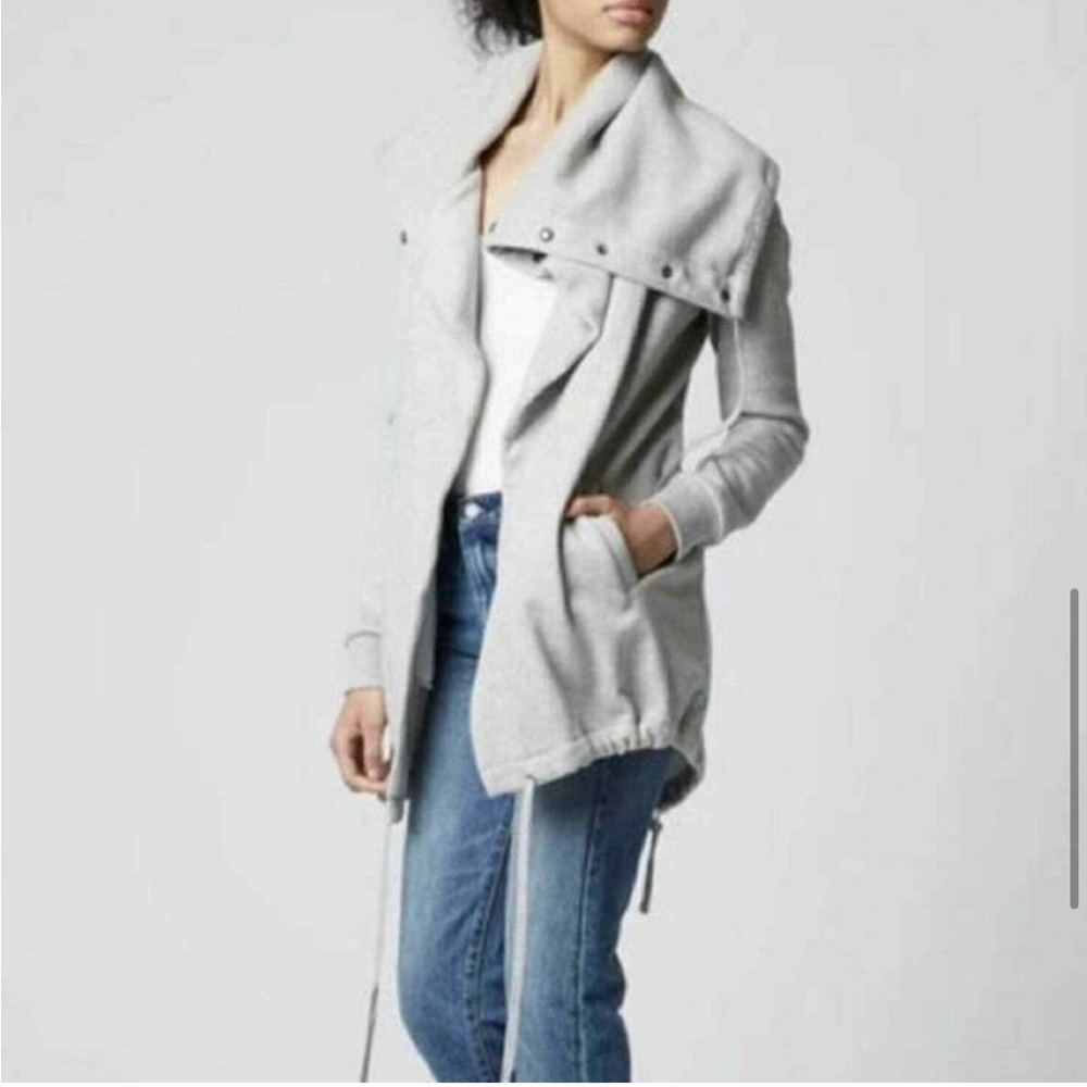 Blank NYC Gray Women's Funnel Neck Jacket Sweater Sweatshirt XS 0 2